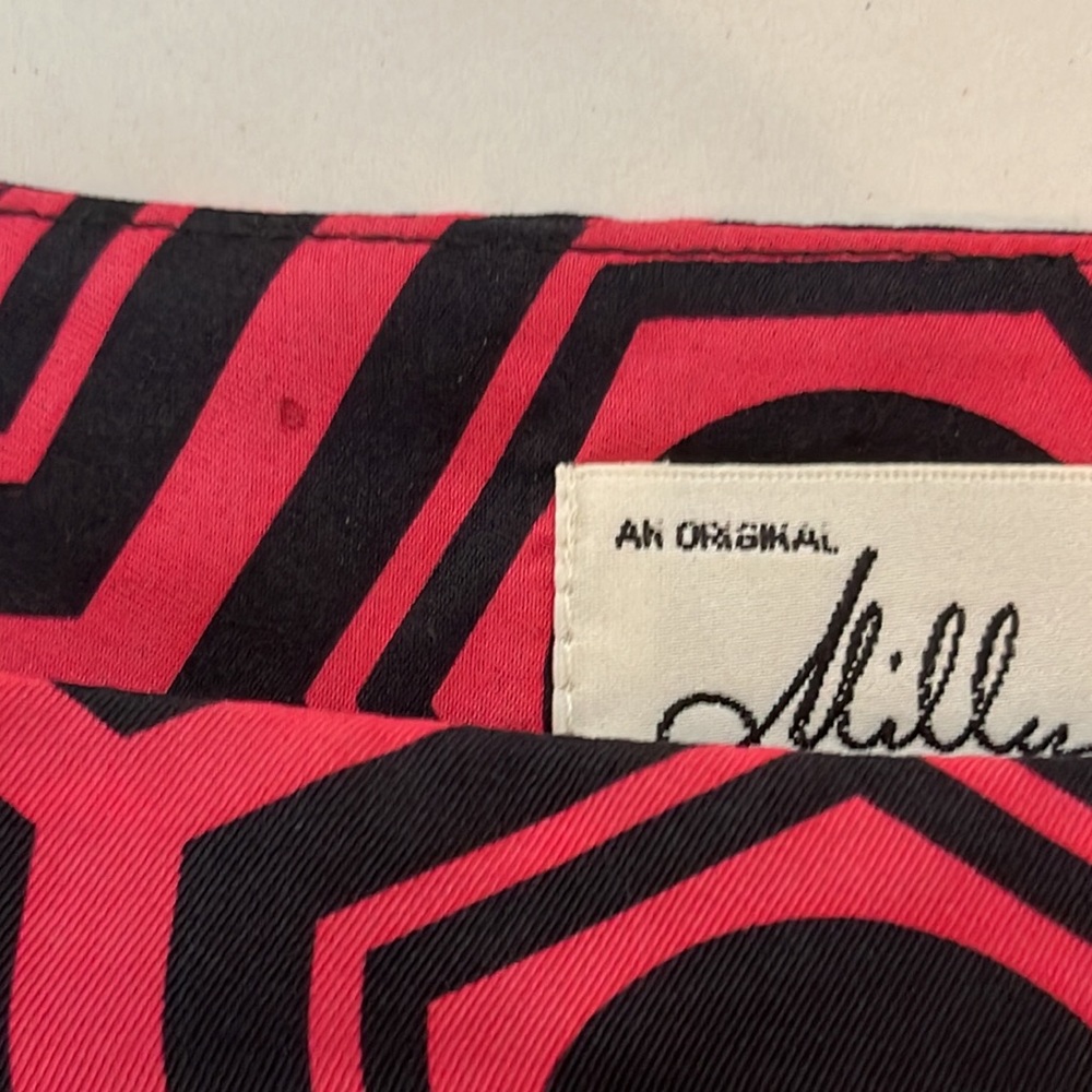 Milly of New York geometric silk blouse size 10 - Picture 10 of 10